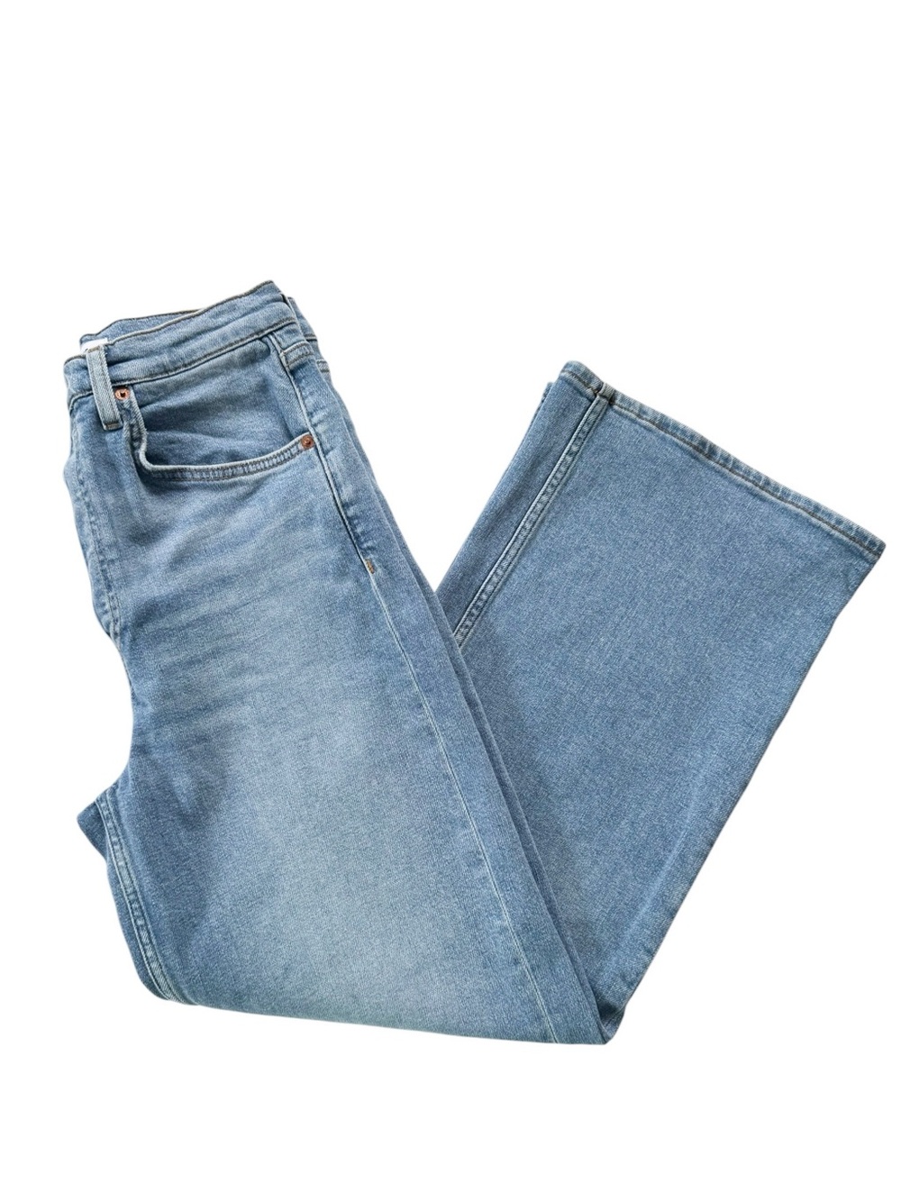 RE/DONE Wide Leg Crop Jeans in Blazed Indigo | 28 - Picture 6 of 13